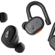 The Skullcandy Grind Fuel (left) compared to the Push Active (right). The latter includes a flexible over-the-ear support for a more secure fit during physical activities.
